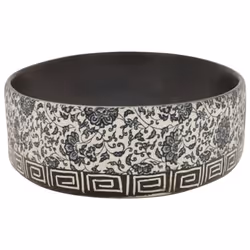 vidaXL Countertop Basin Bathroom Sink Wash Basin Vessel Sink Oval Ceramic - black and blue, 56.5 x 36.5 x 13.5 cm - Additional view 4
