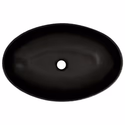 vidaXL Countertop Basin Bathroom Sink Wash Basin Vessel Sink Oval Ceramic - black and blue, 56.5 x 36.5 x 13.5 cm - Additional view 5