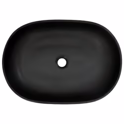 vidaXL Countertop Basin Bathroom Sink Wash Basin Vessel Sink Oval Ceramic - black and blue, 59 x 40 x 14 cm - Additional view 5