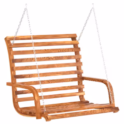 vidaXL Swing Bench Swing Chair Porch Swing Solid Wood Spruce with Teak Finish