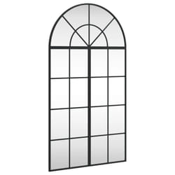vidaXL Wall Mirror Hall Bedroom Makeup Mirror Hanging Mirror Black Arch Iron - 60 x 110 cm