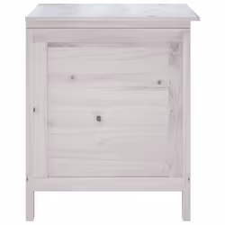 vidaXL Garden Storage Box Outdoor Storage Chest Trunk Toy Box Solid Wood Fir - white, 50 x 49 x 56.5 cm - Additional view 4