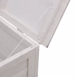 vidaXL Garden Storage Box Outdoor Storage Chest Trunk Toy Box Solid Wood Fir - white, 50 x 49 x 56.5 cm - Additional view 6