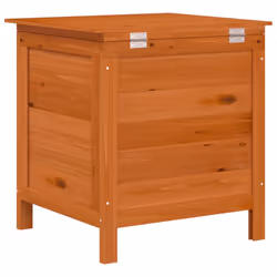 vidaXL Garden Storage Box Outdoor Storage Chest Trunk Toy Box Solid Wood Fir - brown, 50 x 49 x 56.5 cm - Additional view 5