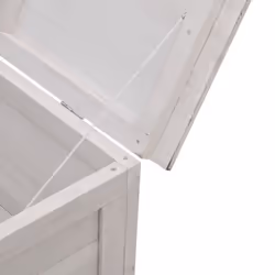 vidaXL Garden Storage Box Outdoor Storage Chest Trunk Toy Box Solid Wood Fir - white, 99 x 49.5 x 58.5 cm - Additional view 6