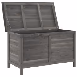 vidaXL Garden Storage Box Outdoor Storage Chest Trunk Toy Box Solid Wood Fir - anthracite, 99 x 49.5 x 58.5 cm - Additional view 2