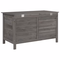 vidaXL Garden Storage Box Outdoor Storage Chest Trunk Toy Box Solid Wood Fir - anthracite, 99 x 49.5 x 58.5 cm - Additional view 5