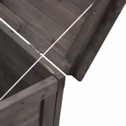 vidaXL Garden Storage Box Outdoor Storage Chest Trunk Toy Box Solid Wood Fir - anthracite, 99 x 49.5 x 58.5 cm - Additional view 6