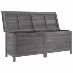 vidaXL Garden Storage Box Outdoor Storage Chest Trunk Toy Box Solid Wood Fir - anthracite, 150 x 50 x 56.5 cm - Additional view 2