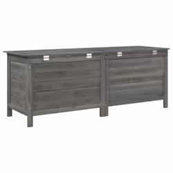 vidaXL Garden Storage Box Outdoor Storage Chest Trunk Toy Box Solid Wood Fir - anthracite, 150 x 50 x 56.5 cm - Additional view 5