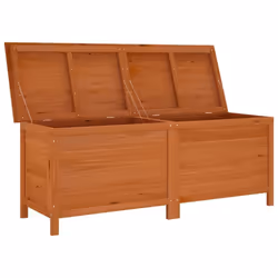 vidaXL Garden Storage Box Outdoor Storage Chest Trunk Toy Box Solid Wood Fir - brown, 150 x 50 x 56.5 cm - Additional view 2