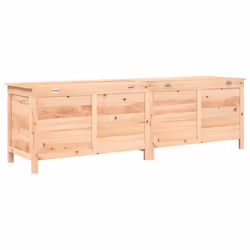 vidaXL Garden Storage Box Outdoor Storage Chest Trunk Toy Box Solid Wood Fir - light brown, 198.5 x 50 x 56.5 cm - Additional view 5
