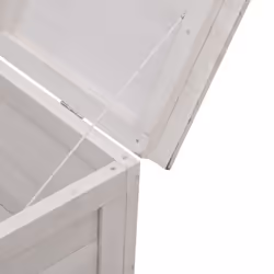 vidaXL Garden Storage Box Outdoor Storage Chest Trunk Toy Box Solid Wood Fir - white, 198.5 x 50 x 56.5 cm - Additional view 6