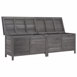 vidaXL Garden Storage Box Outdoor Storage Chest Trunk Toy Box Solid Wood Fir - anthracite, 198.5 x 50 x 56.5 cm - Additional view 2