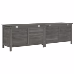 vidaXL Garden Storage Box Outdoor Storage Chest Trunk Toy Box Solid Wood Fir - anthracite, 198.5 x 50 x 56.5 cm - Additional view 5