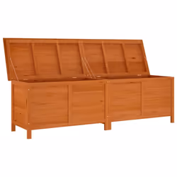 vidaXL Garden Storage Box Outdoor Storage Chest Trunk Toy Box Solid Wood Fir - brown, 198.5 x 50 x 56.5 cm - Additional view 2