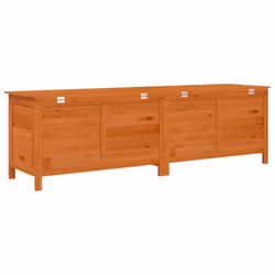 vidaXL Garden Storage Box Outdoor Storage Chest Trunk Toy Box Solid Wood Fir - brown, 198.5 x 50 x 56.5 cm - Additional view 5