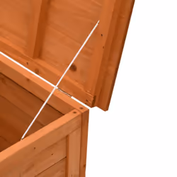vidaXL Garden Storage Box Outdoor Storage Chest Trunk Toy Box Solid Wood Fir - brown, 198.5 x 50 x 56.5 cm - Additional view 6