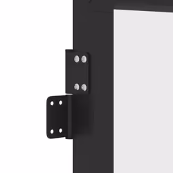 vidaXL Interior Door Slim Sliding Door Black Tempered Glass and Aluminium - Additional view 7