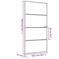 vidaXL Interior Door Slim Sliding Door Black Tempered Glass and Aluminium - Additional view 3