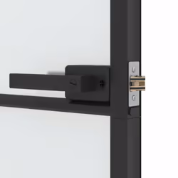 vidaXL Interior Door Slim Sliding Door Black Tempered Glass and Aluminium - Additional view 6
