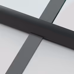 vidaXL Interior Door Slim Sliding Door Black Tempered Glass and Aluminium - Additional view 5