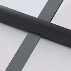 vidaXL Interior Door Slim Sliding Door Black Tempered Glass and Aluminium - Additional view 5