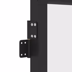vidaXL Interior Door Slim Sliding Door Black Tempered Glass and Aluminium - Additional view 7