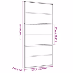 vidaXL Sliding Door Interior Barn Door Gold Frosted ESG Glass and Aluminium - Additional view 3