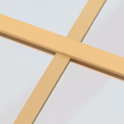 vidaXL Sliding Door Interior Barn Door Gold Clear ESG Glass and Aluminium - Additional view 5