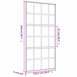 vidaXL Sliding Door Interior Barn Door Gold Clear ESG Glass and Aluminium - Additional view 7