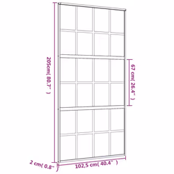 vidaXL Sliding Door Interior Barn Door Gold Frosted ESG Glass and Aluminium - Additional view 7