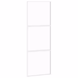vidaXL Sliding Door Interior Barn Door White Tempered Glass and Aluminium