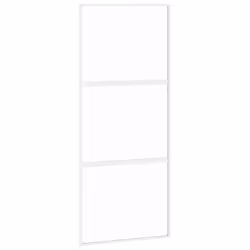 vidaXL Sliding Door Interior Barn Door White Tempered Glass and Aluminium