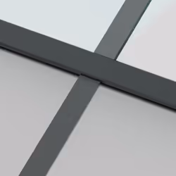 vidaXL Sliding Door Interior Barn Door Black Tempered Glass and Aluminium - Additional view 5