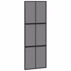 vidaXL Sliding Door Interior Barn Door Black Tempered Glass and Aluminium