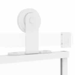 vidaXL Sliding Door Interior Barn Door White Tempered Glass and Aluminium - Additional view 6