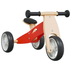 vidaXL Balance Bike for Children 2-in-1 Toddler Bike Kids Trikes Tricycle - red