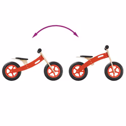 vidaXL Balance Bike for Children Toddler Bike Kids Tricycle with Air Tyres - red - Additional view 8