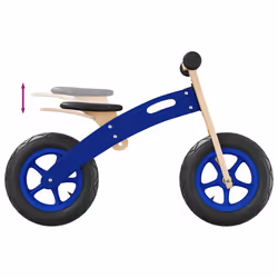 vidaXL Balance Bike for Children Toddler Bike Kids Tricycle with Air Tyres - blue - Additional view 9