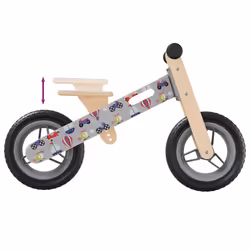 vidaXL Balance Bike for Children Toddler Bike Kids Trike Tricycle Grey Printed - grey - Additional view 5