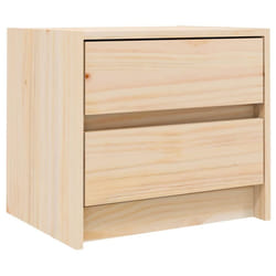 vidaXL Bedside Cabinets Bed Table Nightstand Bedside Table Solid Wood Pine - brown, 1 pcs