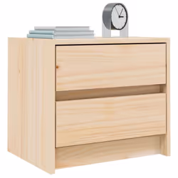 vidaXL Bedside Cabinets Bed Table Nightstand Bedside Table Solid Wood Pine - brown, 1 pcs