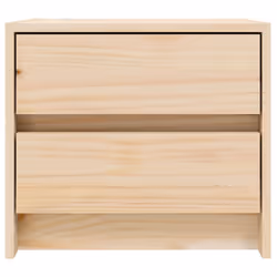 vidaXL Bedside Cabinets Bed Table Nightstand Bedside Table Solid Wood Pine - brown, 1 pcs - Additional view 4