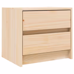 vidaXL Bedside Cabinets Bed Table Nightstand Bedside Table Solid Wood Pine - brown, 2 pcs - Additional view 4