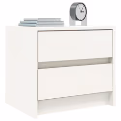 vidaXL Bedside Cabinets Bed Table Nightstand Bedside Table Solid Wood Pine - white, 1 pcs