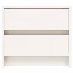 vidaXL Bedside Cabinets Bed Table Nightstand Bedside Table Solid Wood Pine - white, 1 pcs - Additional view 4