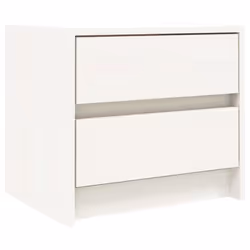 vidaXL Bedside Cabinets Bed Table Nightstand Bedside Table Solid Wood Pine - white, 2 pcs - Additional view 4