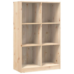 vidaXL Bookcase Office Book Shelf Storage Cabinet Book Stand Solid Wood Pine - natural