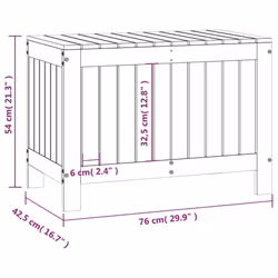 vidaXL Garden Storage Box Outdoor Storage Box Blanket Box Solid Wood Pine - brown - Additional view 9